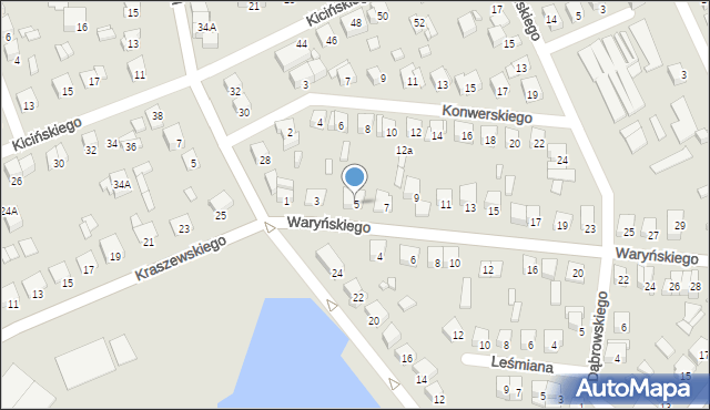 Ciechanów, Waryńskiego Ludwika, 5, mapa Ciechanów