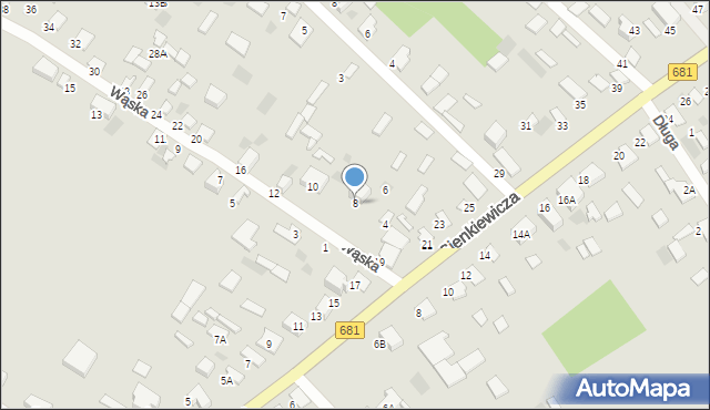 Ciechanowiec, Wąska, 8, mapa Ciechanowiec