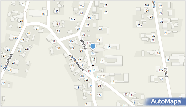 Cielcza, Wąska, 14, mapa Cielcza