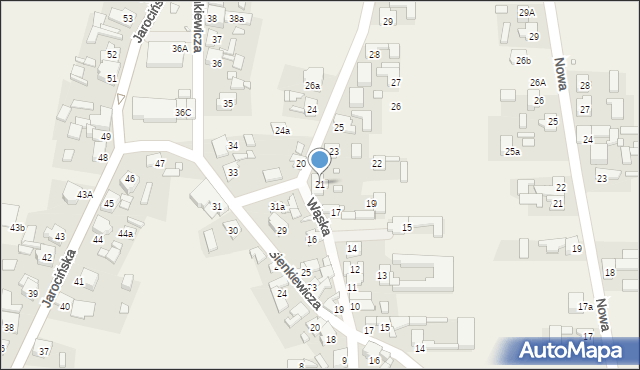 Cielcza, Wąska, 21, mapa Cielcza