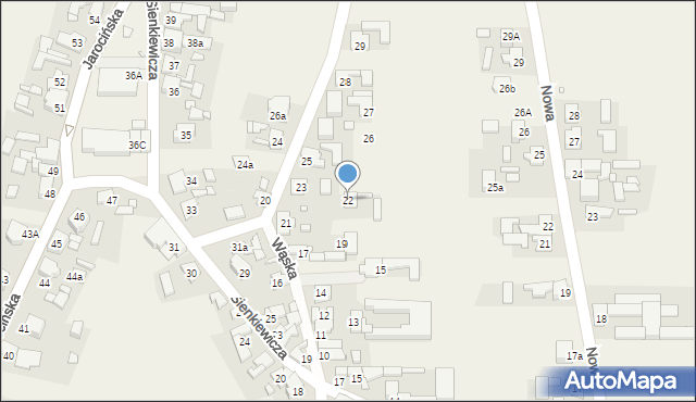 Cielcza, Wąska, 22, mapa Cielcza