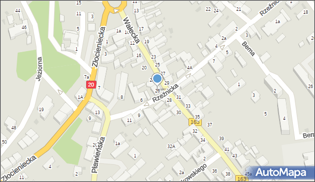 Czaplinek, Wałecka, 26, mapa Czaplinek