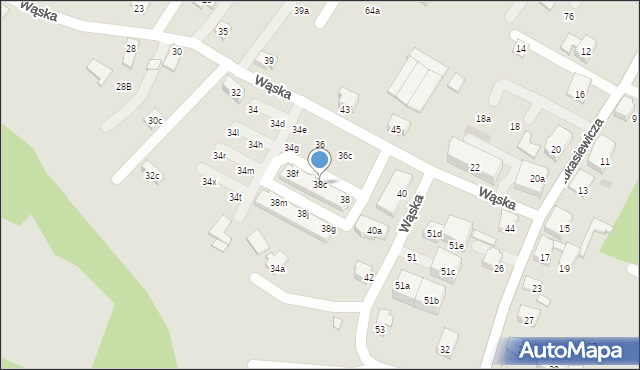 Czechowice-Dziedzice, Wąska, 38c, mapa Czechowic-Dziedzic