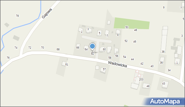 Czernichów, Wadowicka, 62, mapa Czernichów