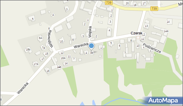 Czersk, Warecka, 3A, mapa Czersk