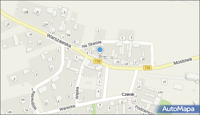 Czersk, Warszawska, 1, mapa Czersk