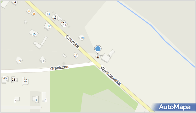 Czersk, Warszawska, 23, mapa Czersk