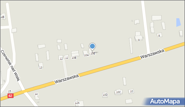 Czerwińsk nad Wisłą, Warszawska, 10E, mapa Czerwińsk nad Wisłą