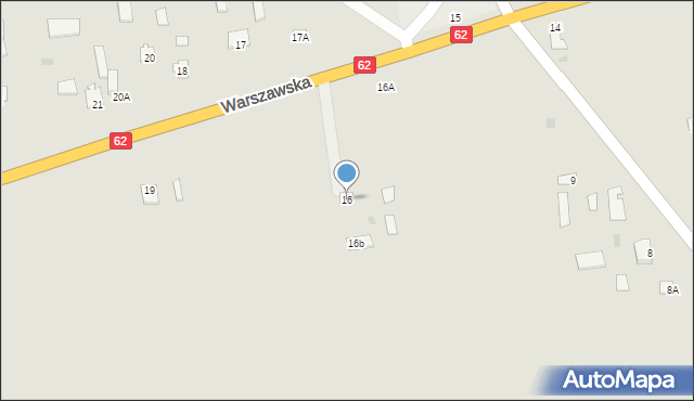 Czerwińsk nad Wisłą, Warszawska, 16, mapa Czerwińsk nad Wisłą