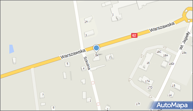 Czerwińsk nad Wisłą, Warszawska, 3A, mapa Czerwińsk nad Wisłą