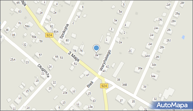 Czerwionka-Leszczyny, Waryńskiego Ludwika, 1a, mapa Czerwionka-Leszczyny