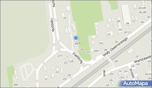 Częstochowa, Wały Józefa Dwernickiego, gen., 243, mapa Częstochowy