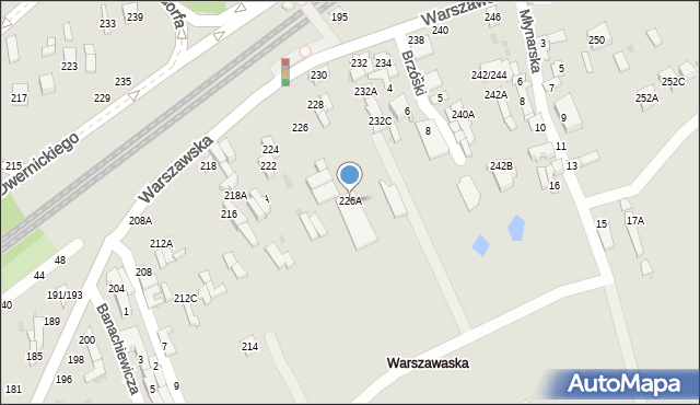 Częstochowa, Warszawska, 226A, mapa Częstochowy