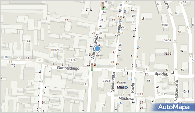 Częstochowa, Warszawska, 30, mapa Częstochowy