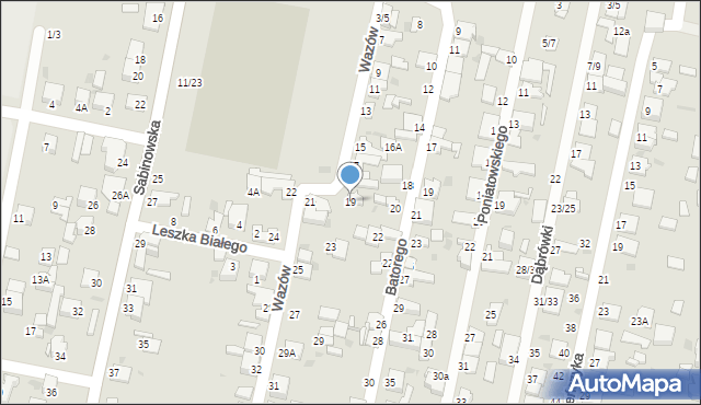 Częstochowa, Wazów, 19, mapa Częstochowy