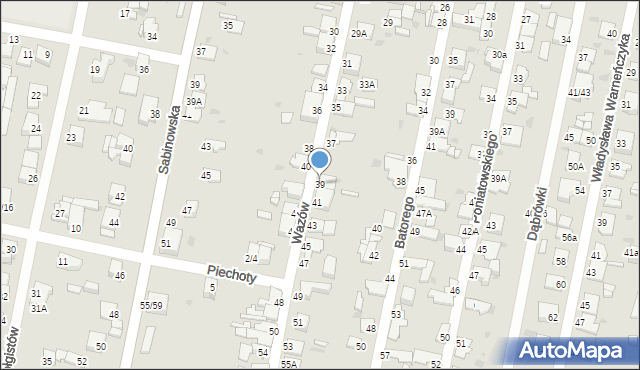 Częstochowa, Wazów, 39, mapa Częstochowy