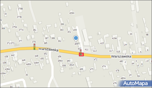 Częstochowa, Warszawska, 403, mapa Częstochowy