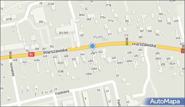 Częstochowa, Warszawska, 438, mapa Częstochowy