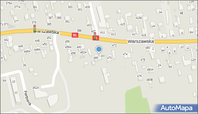 Częstochowa, Warszawska, 468, mapa Częstochowy