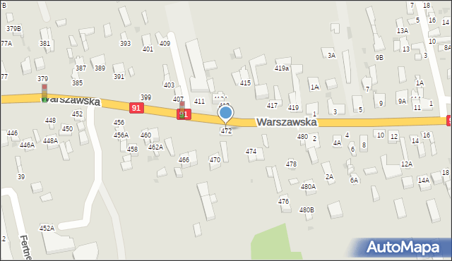 Częstochowa, Warszawska, 472, mapa Częstochowy