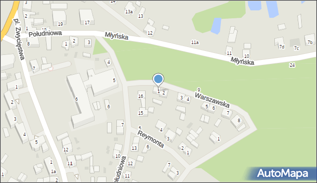 Człopa, Warszawska, 1, mapa Człopa