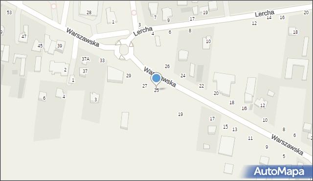 Czosnów, Warszawska, 25, mapa Czosnów