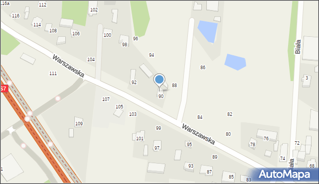 Czosnów, Warszawska, 90A, mapa Czosnów