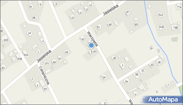 Czudec, Warzywna, 2, mapa Czudec