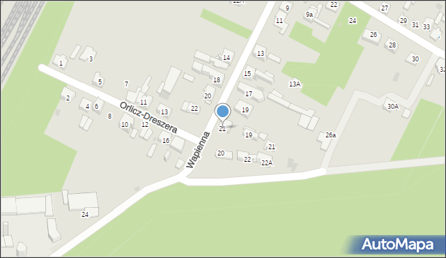 Dąbrowa Górnicza, Wapienna, 21, mapa Dąbrowa Górnicza