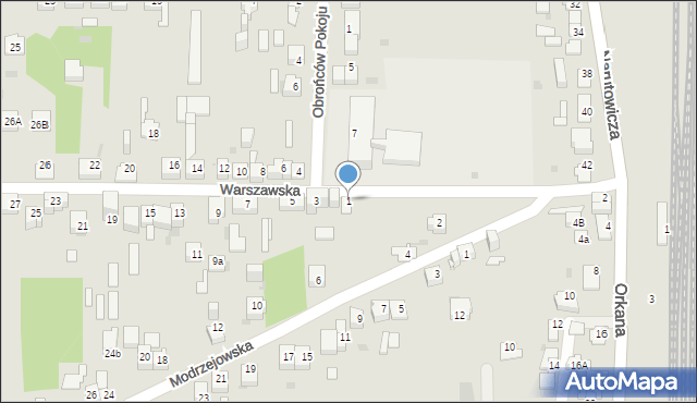 Dąbrowa Górnicza, Warszawska, 1, mapa Dąbrowa Górnicza