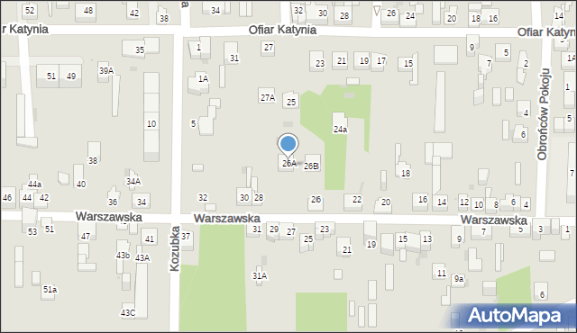 Dąbrowa Górnicza, Warszawska, 26A, mapa Dąbrowa Górnicza