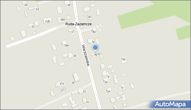 Dąbrowa Tarnowska, Warszawska, 76, mapa Dąbrowa Tarnowska