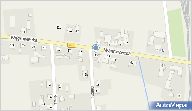 Damasławek, Wągrowiecka, 13, mapa Damasławek