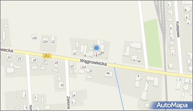 Damasławek, Wągrowiecka, 6, mapa Damasławek