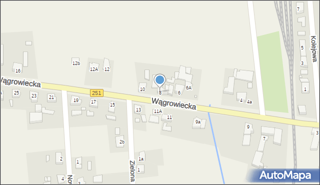 Damasławek, Wągrowiecka, 8, mapa Damasławek