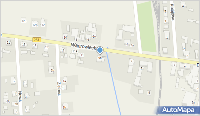 Damasławek, Wągrowiecka, 9a, mapa Damasławek