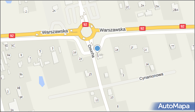 Dębe Wielkie, Warszawska, 1, mapa Dębe Wielkie