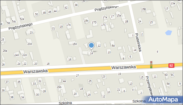 Dębe Wielkie, Warszawska, 14a, mapa Dębe Wielkie