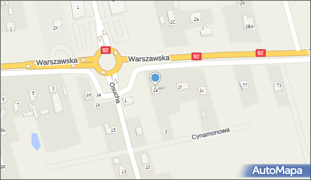 Dębe Wielkie, Warszawska, 1a, mapa Dębe Wielkie