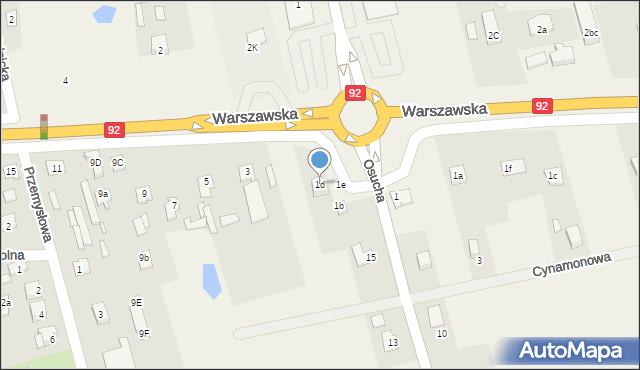 Dębe Wielkie, Warszawska, 1d, mapa Dębe Wielkie