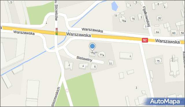 Dębe Wielkie, Warszawska, 77b, mapa Dębe Wielkie