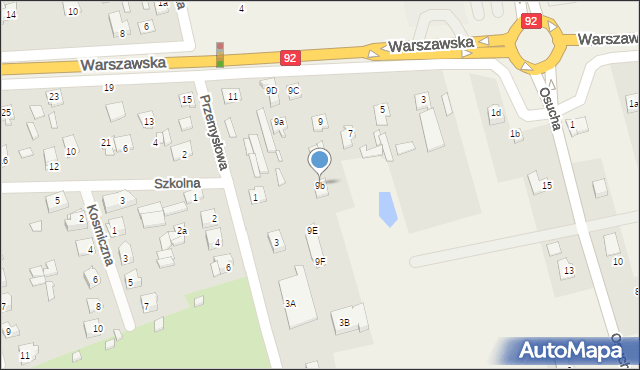 Dębe Wielkie, Warszawska, 9b, mapa Dębe Wielkie