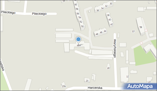 Dębno, Waryńskiego Ludwika, 48A, mapa Dębno