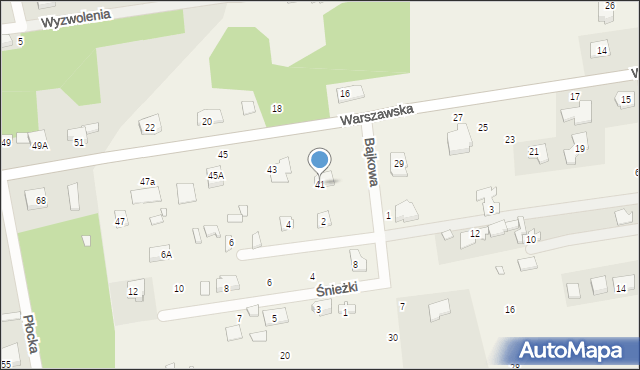 Długa Szlachecka, Warszawska, 41, mapa Długa Szlachecka