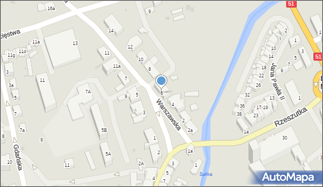Dobre Miasto, Warszawska, 6, mapa Dobre Miasto