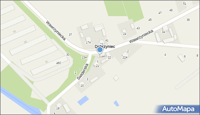 Dobrzyniec, Wawrzyniecka, 32, mapa Dobrzyniec