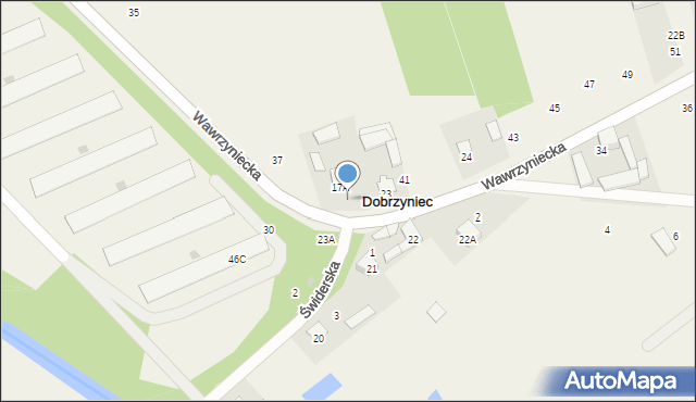 Dobrzyniec, Wawrzyniecka, 39, mapa Dobrzyniec