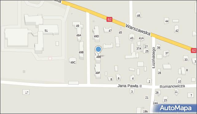 Drohiczyn, Warszawska, 49E, mapa Drohiczyn