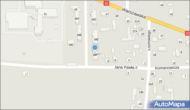Drohiczyn, Warszawska, 49F, mapa Drohiczyn
