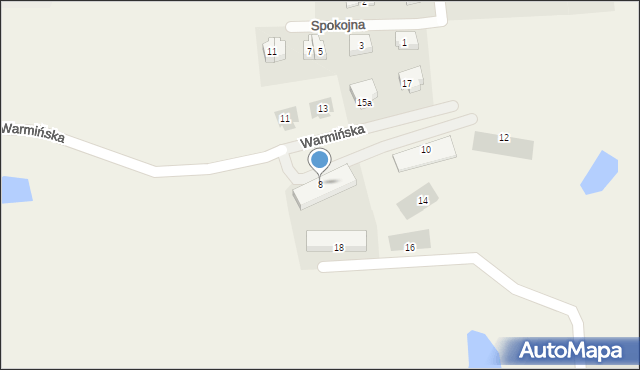 Dywity, Warmińska, 8, mapa Dywity